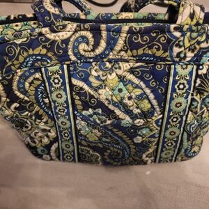 Vera Bradley Blue and Green Paisley Tote